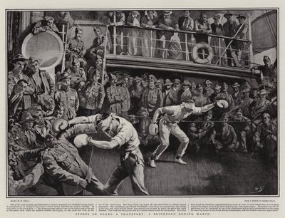 Sports on Board a Transport, a Blindfold Boxing Match by William Small